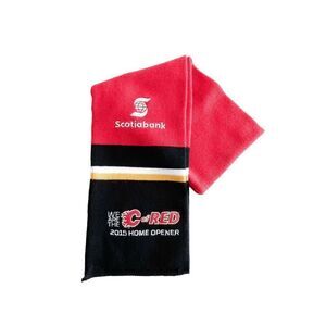 Scotiabank Calgary Flames Unisex We Are The C Red 2015 Home Opener Knit Scarf
